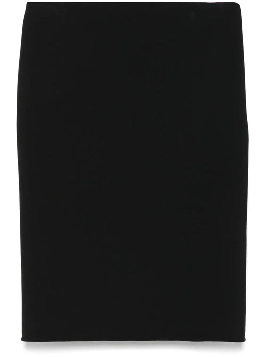 Twill-Weave Midi Skirt