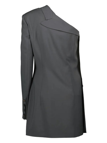 Asymmetric-Sleeve Blazer