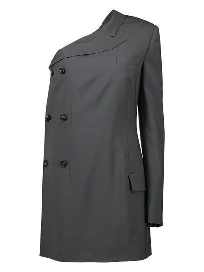 Asymmetric-Sleeve Blazer