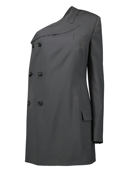 Asymmetric-Sleeve Blazer
