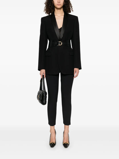 Logo-Plaque Slim-Fit Trousers