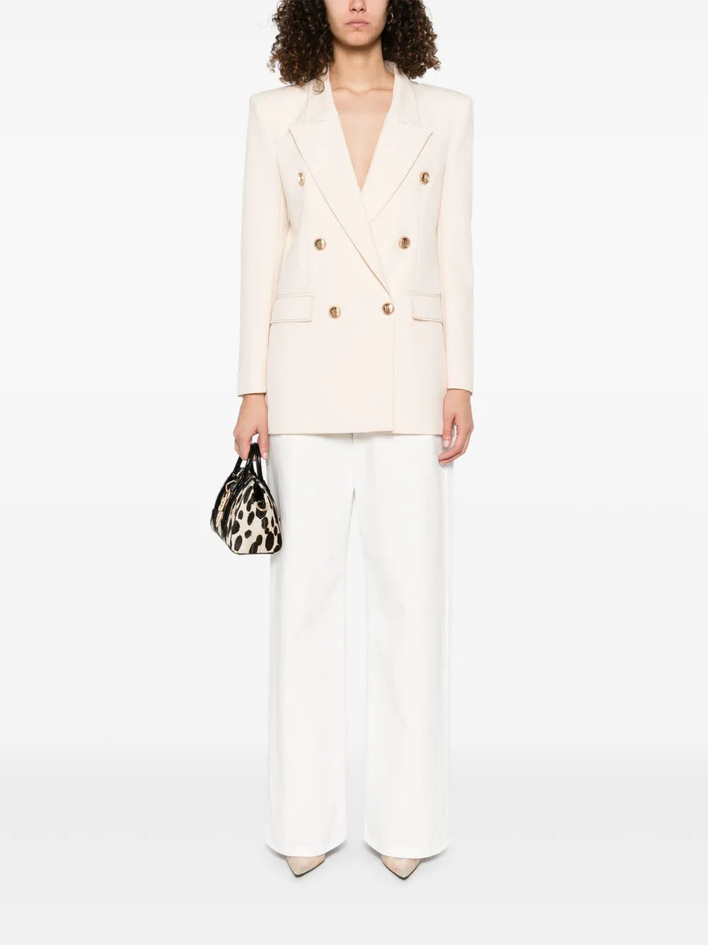 Contrasting-Stitching Virgin-Wool Blazer