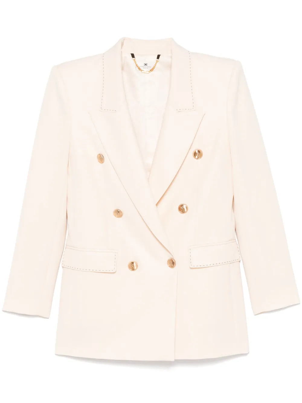 Contrasting-Stitching Virgin-Wool Blazer
