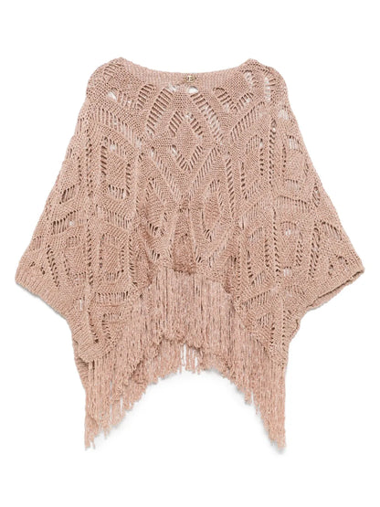 Openwork Knit Poncho