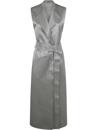 Belted Satin Dress