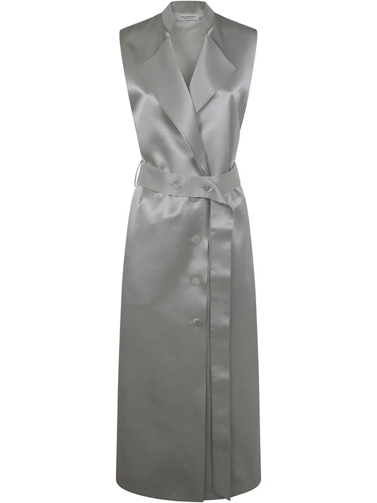 Belted Satin Dress
