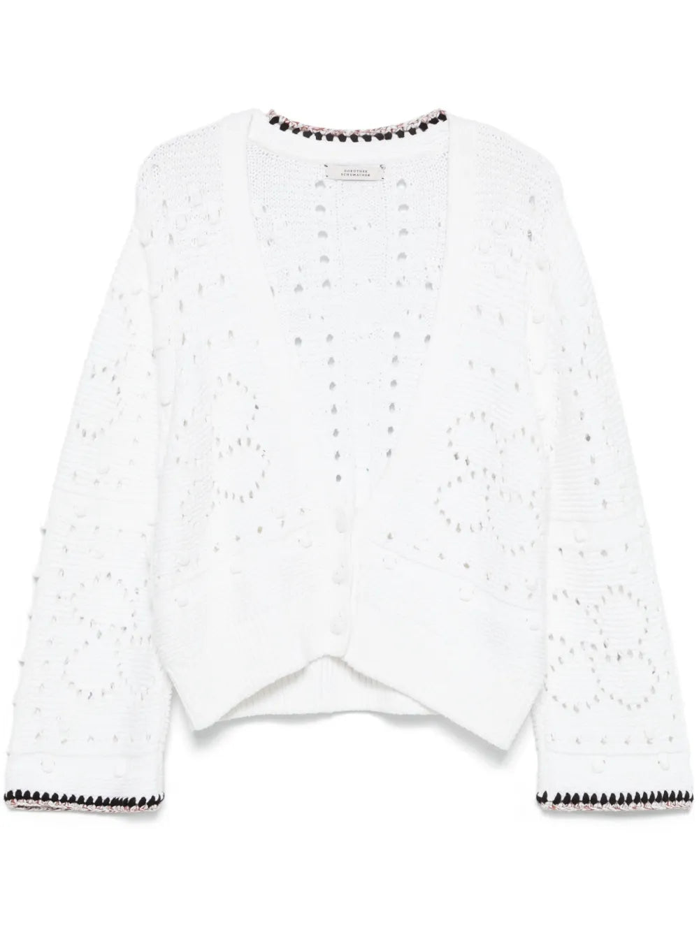 Contrast-Trim Cardigan