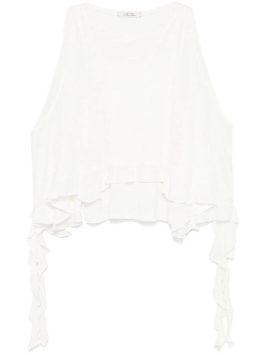 Ruffle-Detail Tank Top