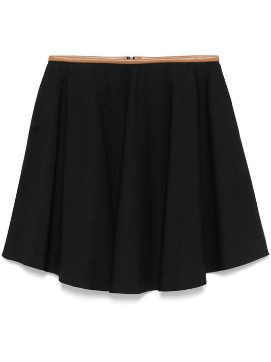 Contrast-Trim Mini Skirt