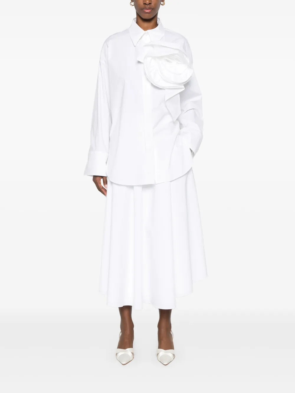 Poplin Midi Skirt