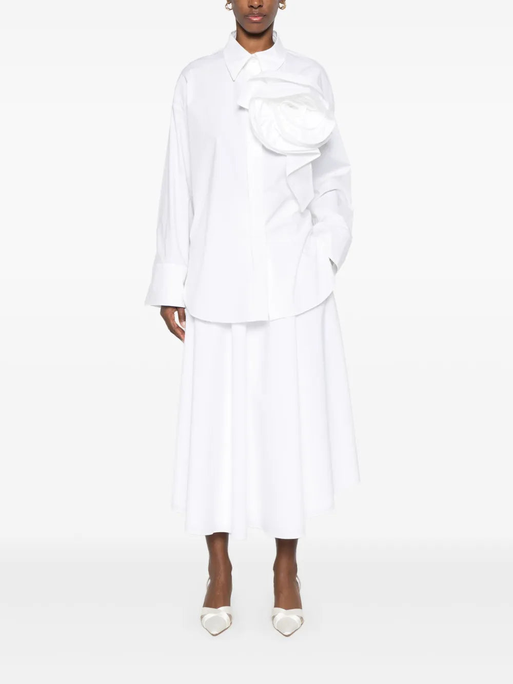 Brooch-Detail Shirt