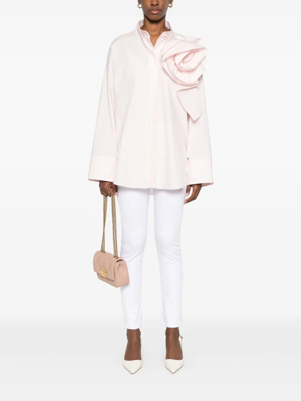 Brooch-Detail Shirt