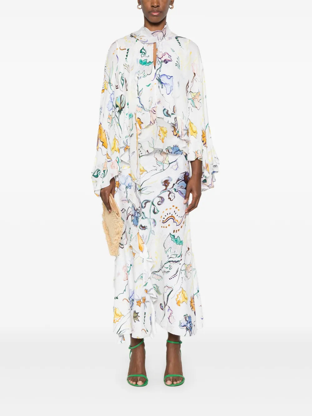 Printed Maxi Skirt