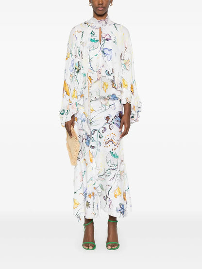 Printed Maxi Skirt