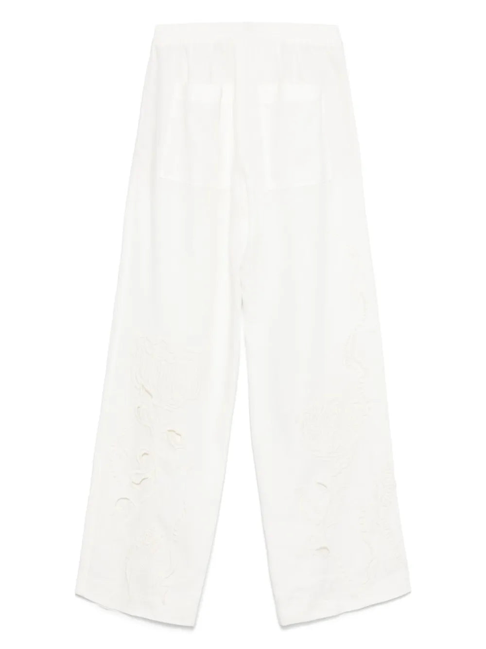 Floral-Embroidered Trousers