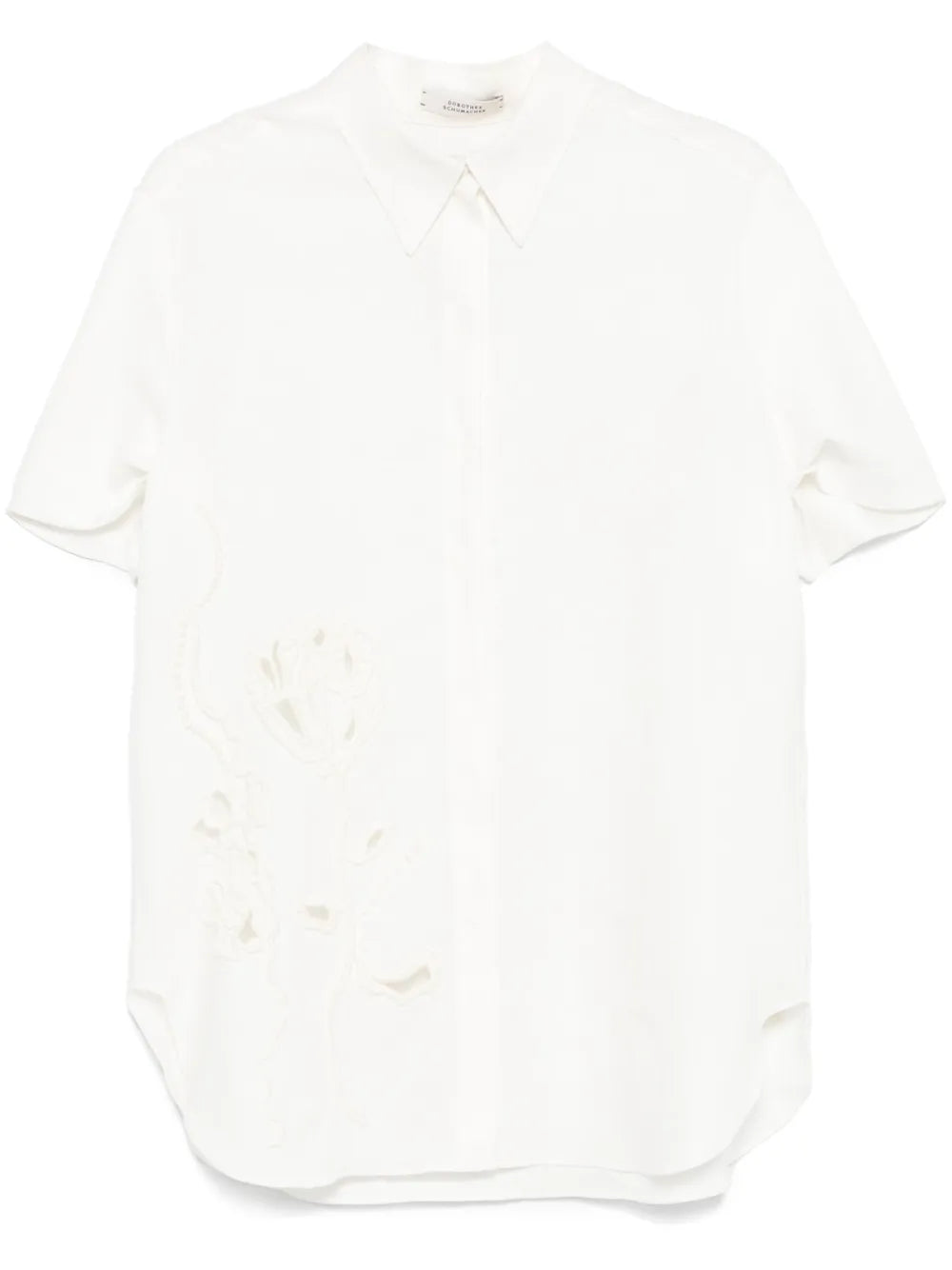 Floral-Embroidery Shirt