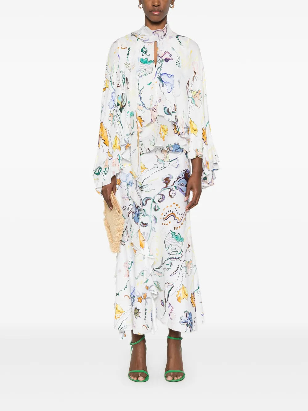 Floral-Print Blouse