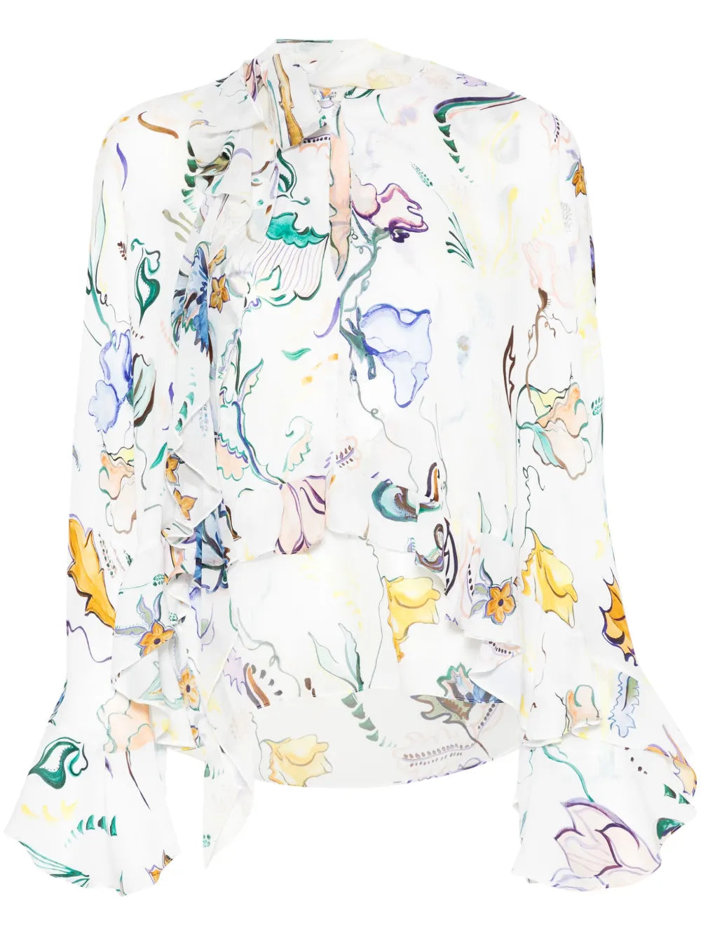 Floral-Print Blouse