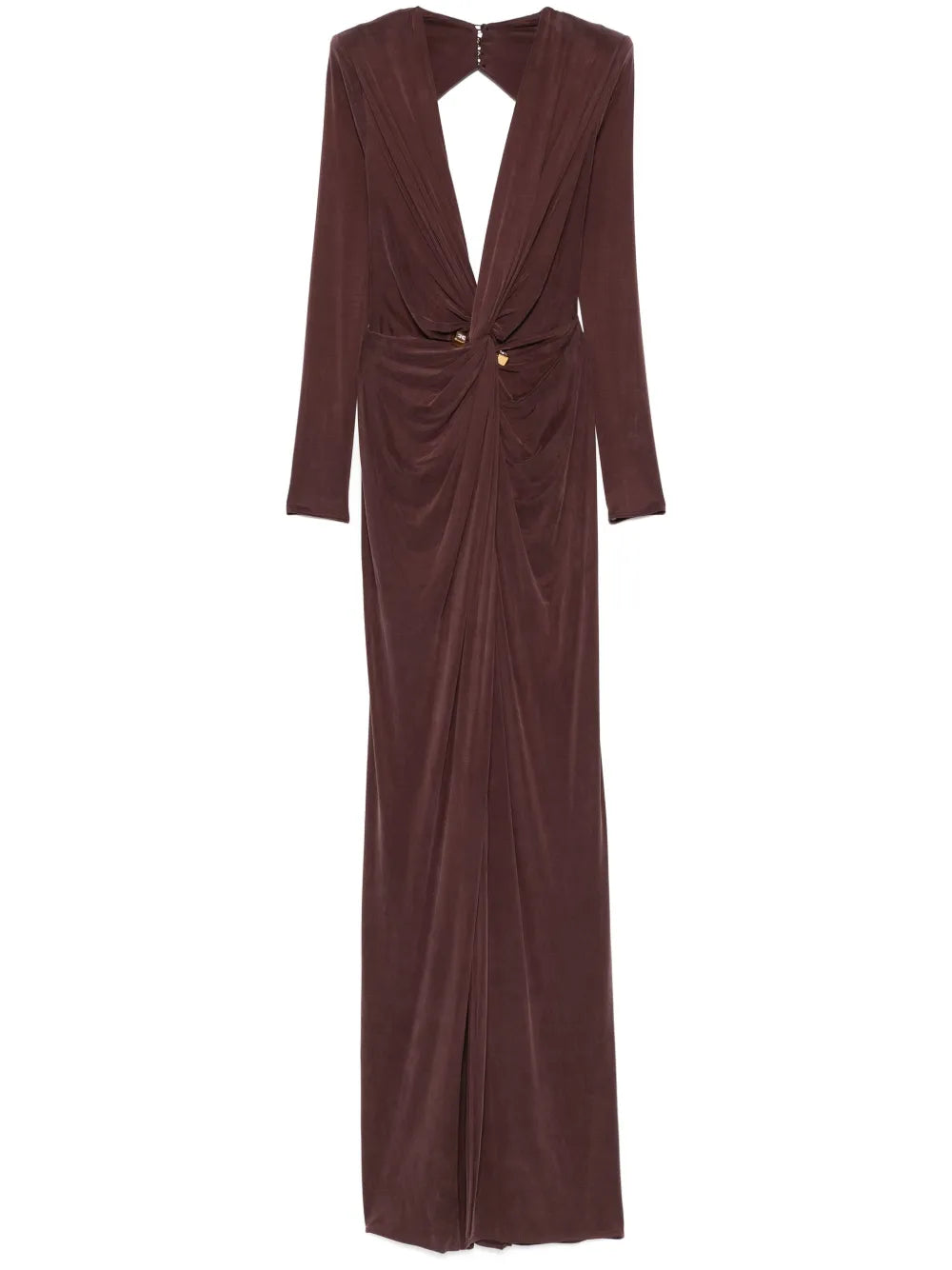 Piercing-Detail Jersey Gown