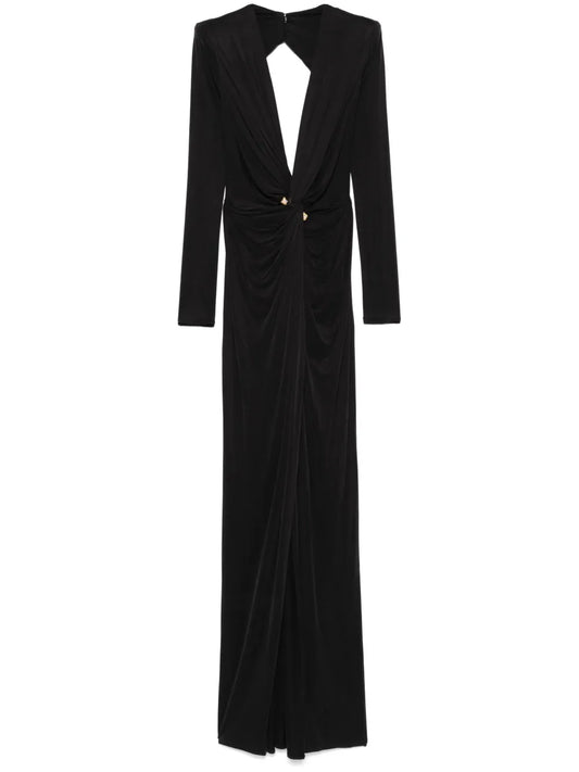 Piercing-Detail Jersey Gown