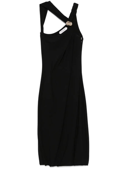 Braided Jersey Midi Dress