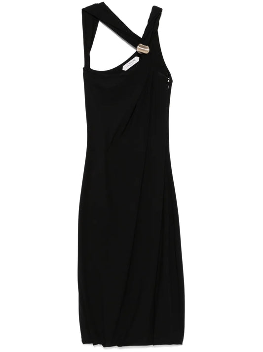 Braided Jersey Midi Dress