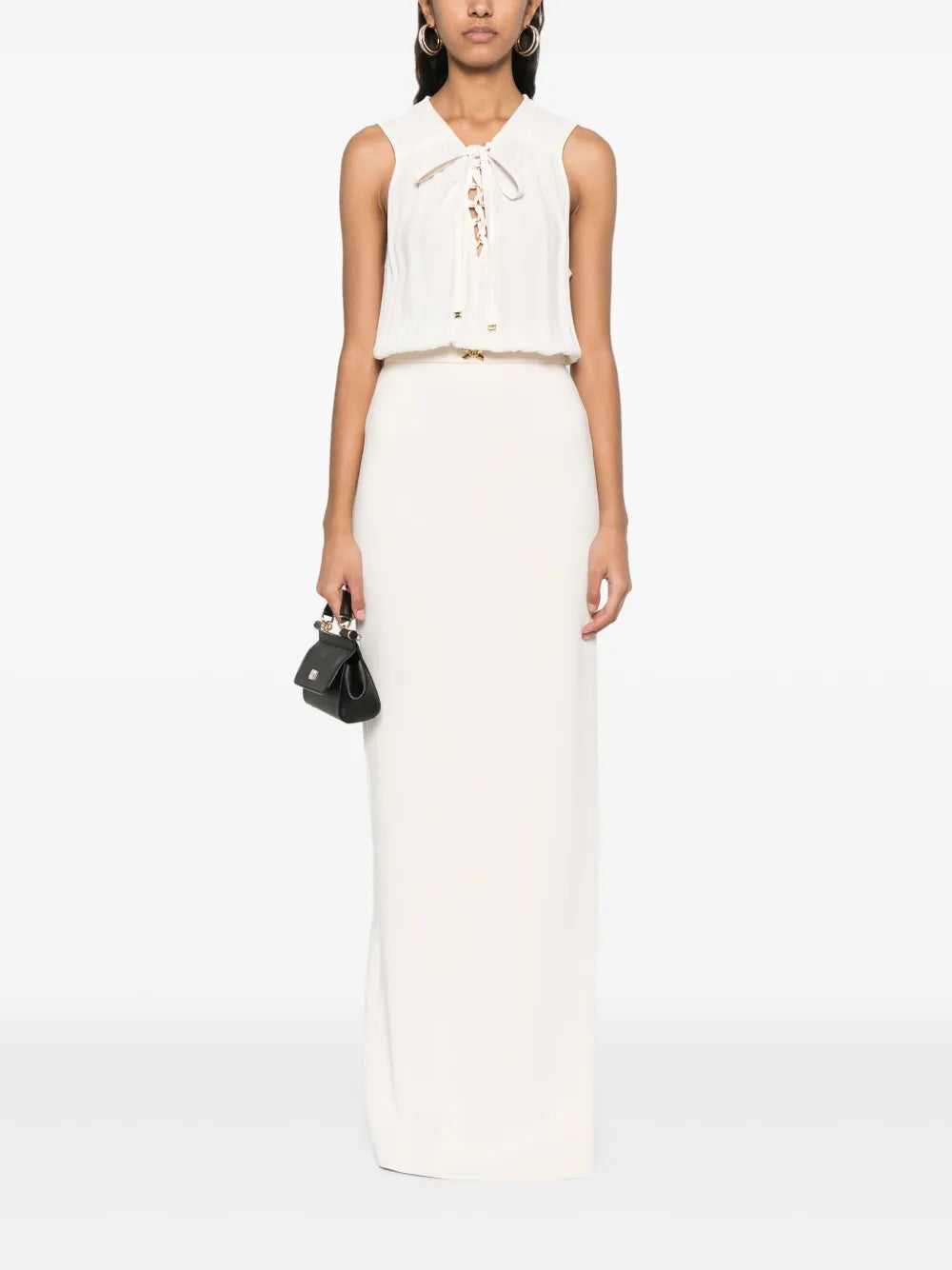 Lace-Up Detail Dress
