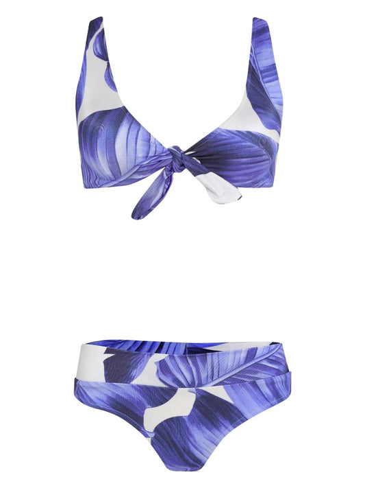Leaf-Print Bikini