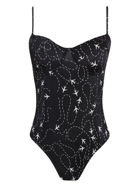 Planes-Print Swimsuit