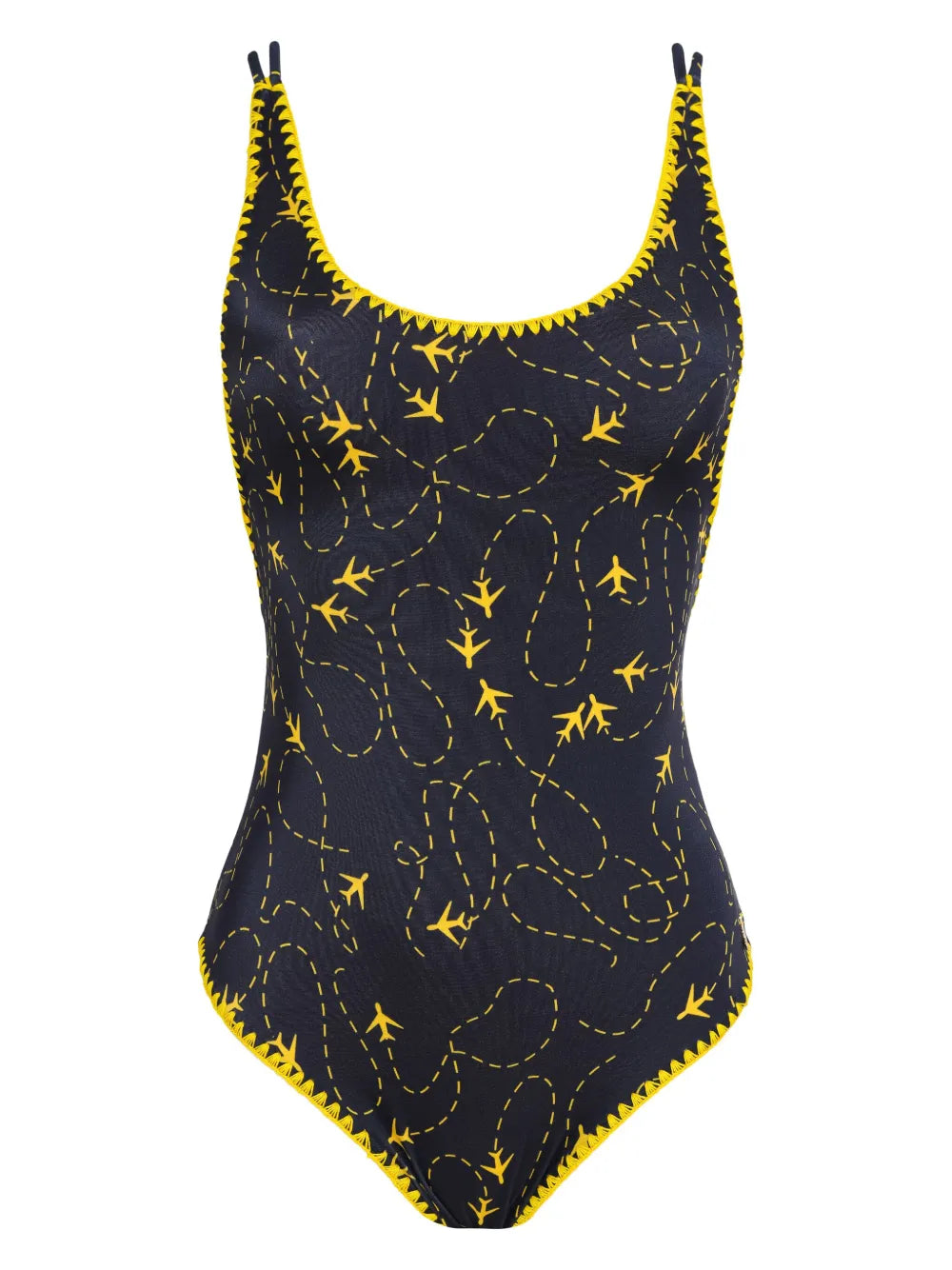 Plane-Print Swimsuit