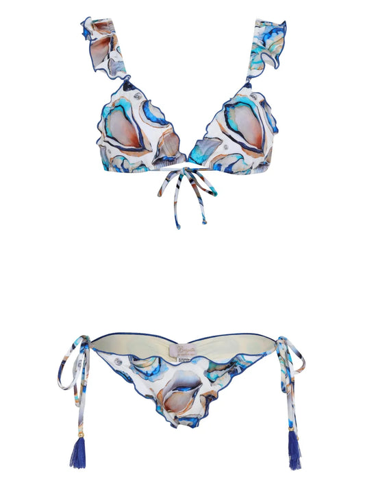 Shell-Print Bikini Set