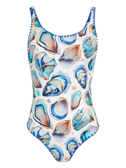 Shell-Print Swimsuit