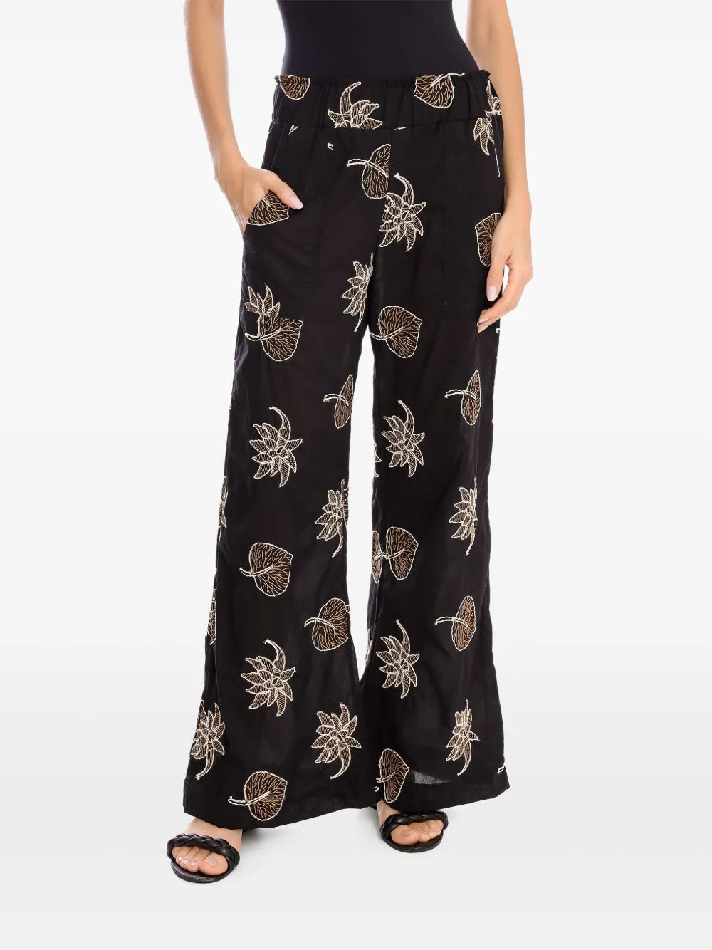 Floral-Print Trousers