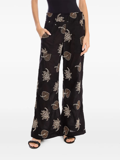 Floral-Print Trousers