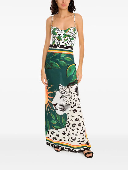 Cheetah-Print Beach Cover-Up