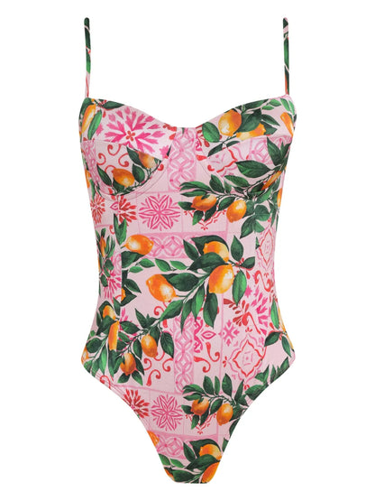Lemon-Print Swimsuit