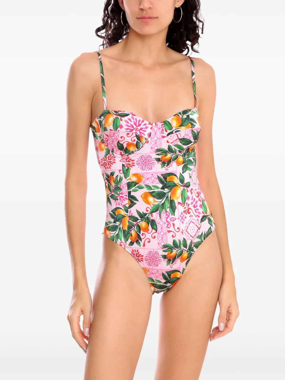 Lemon-Print Swimsuit