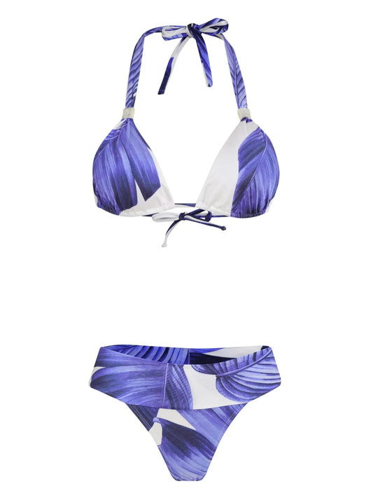 Leaf-Print Bikini