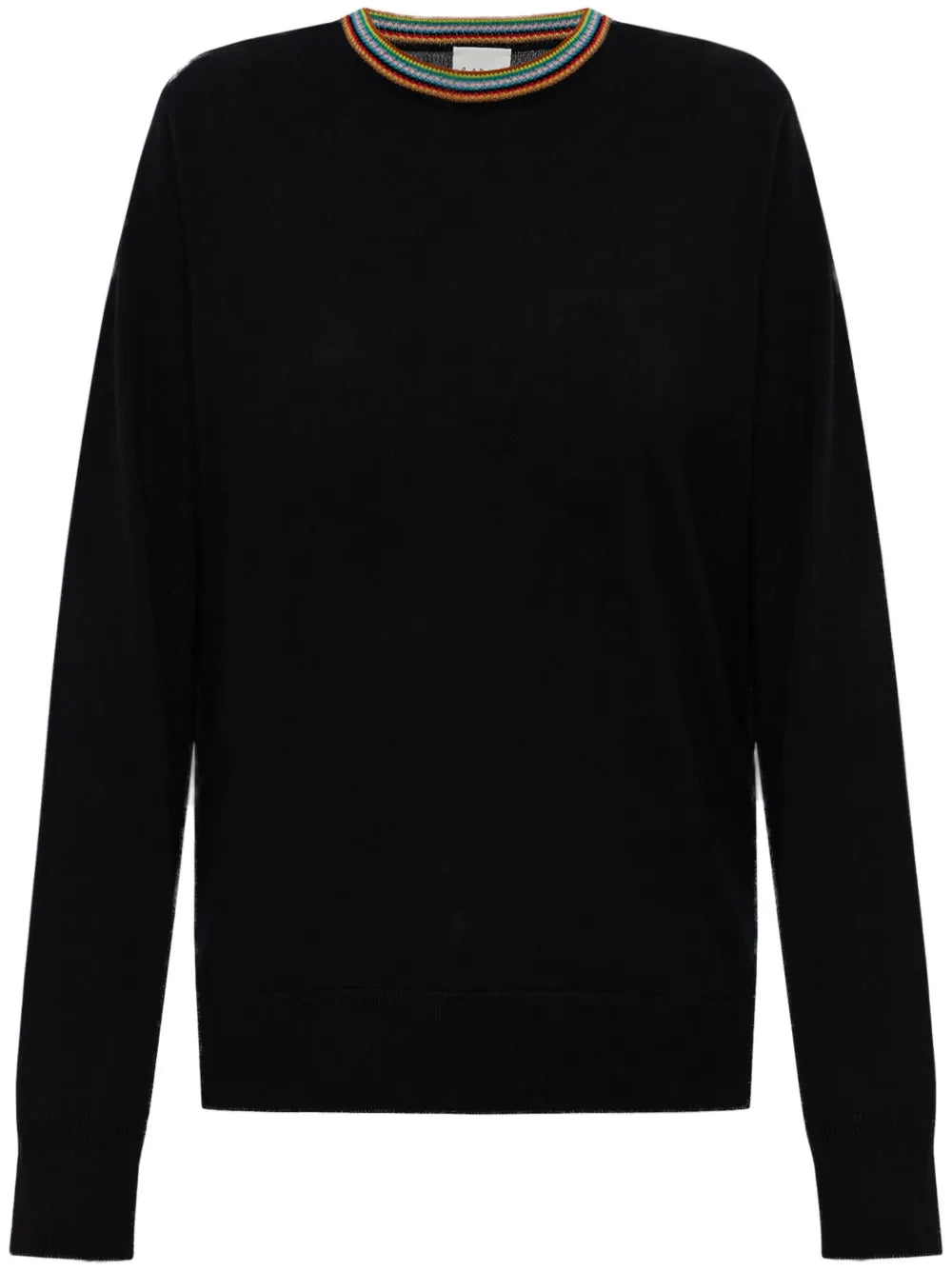 Striped-Trim Sweater