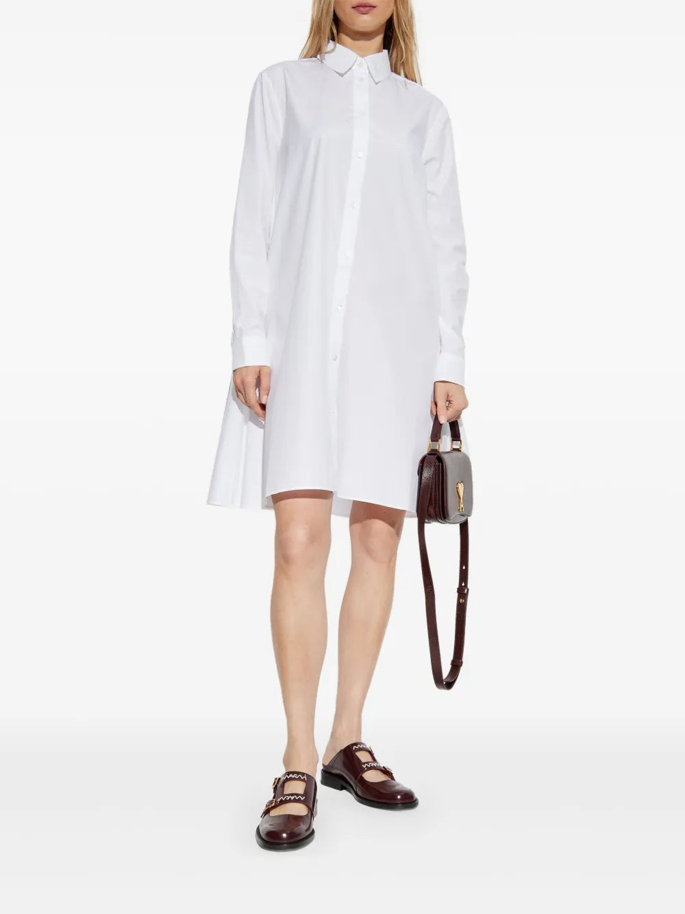 Logo-Embroidered Shirt Dress