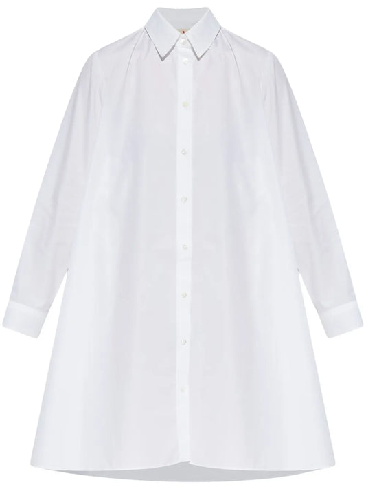 Logo-Embroidered Shirt Dress
