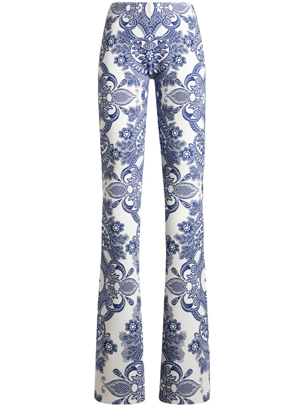Lace-Motif Knit Trousers