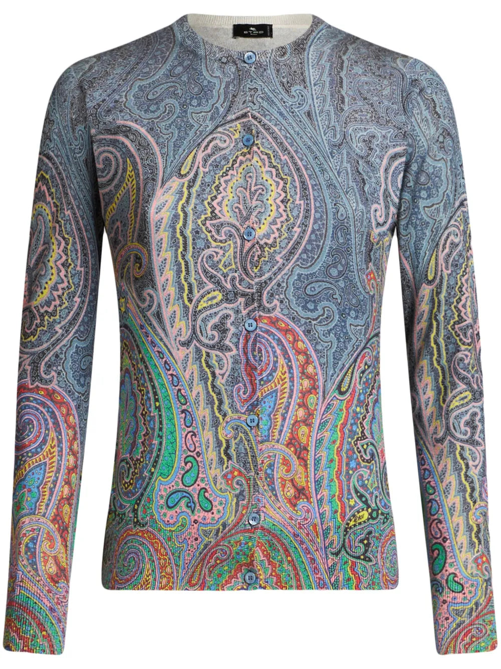 Paisley-Print Cardigan