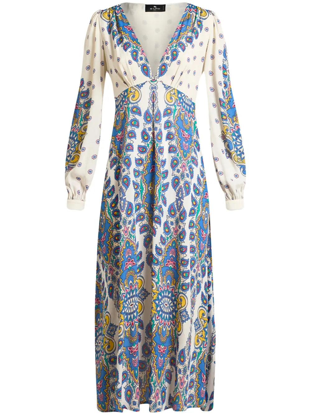 Paisley-Print Midi Dress