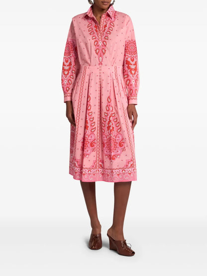 Paisley-Print Shirt Dress