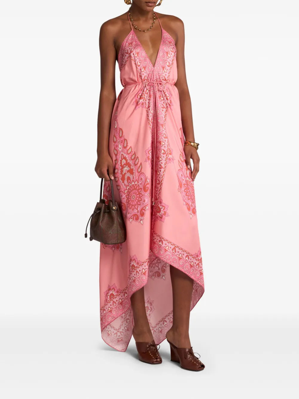 Paisley-Print Maxi Dress