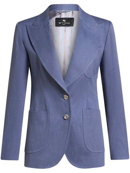 Paisley-Jacquard Blazer