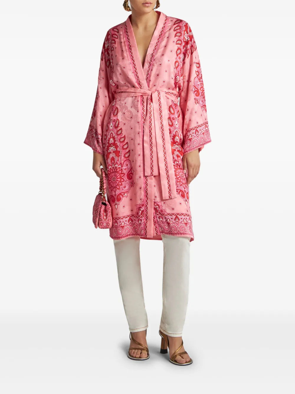 Paisley-Print Robe Jacket