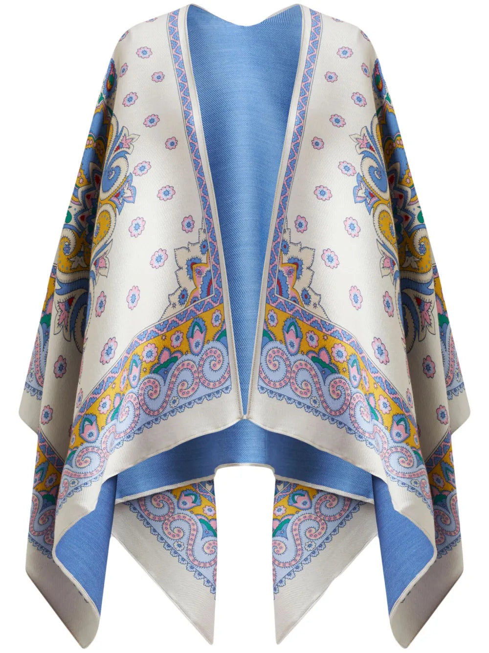 Floral-Print Cape