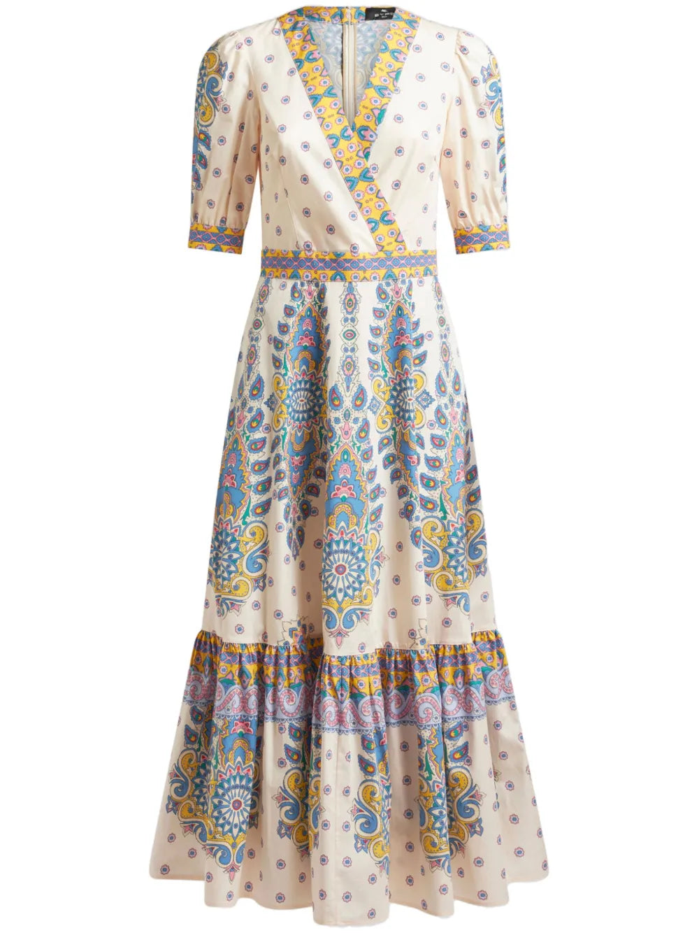 Paisley-Print Midi Dress